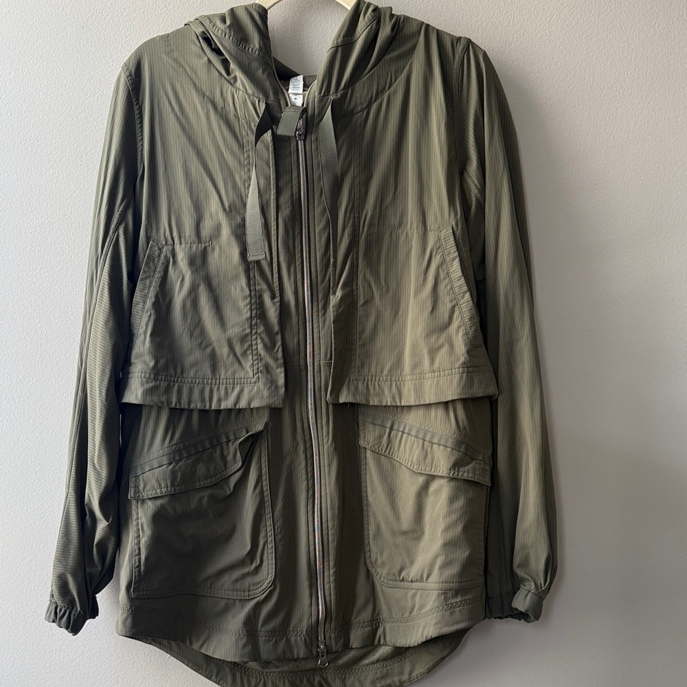 Lululemon Athletica Army Green Zip-Up Jacket
